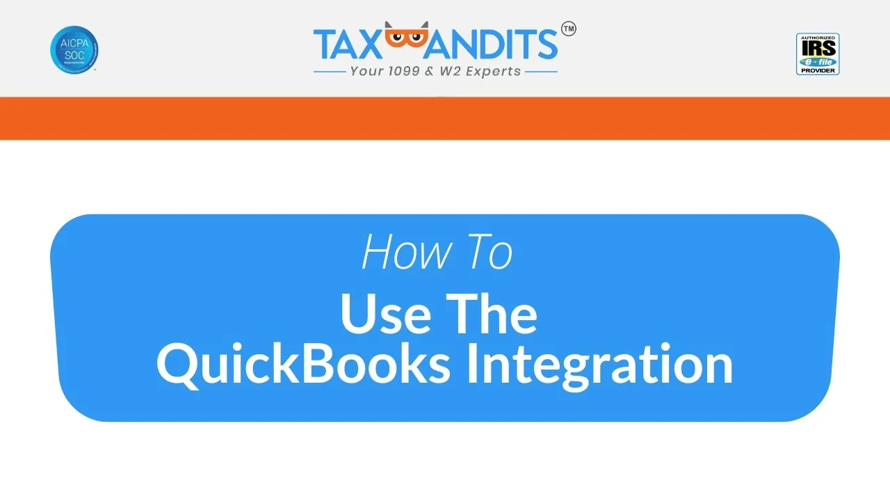 How to use Quickbooks Integration to Import 1099 Data